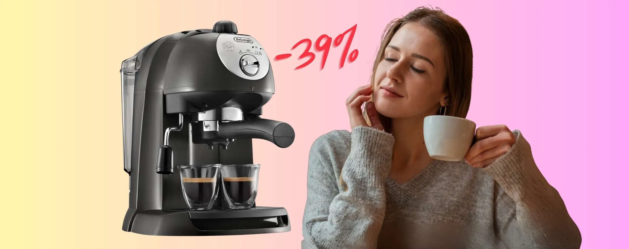 De'Longhi: macchina manuale per espresso buonissimo ora in sconto al 39%