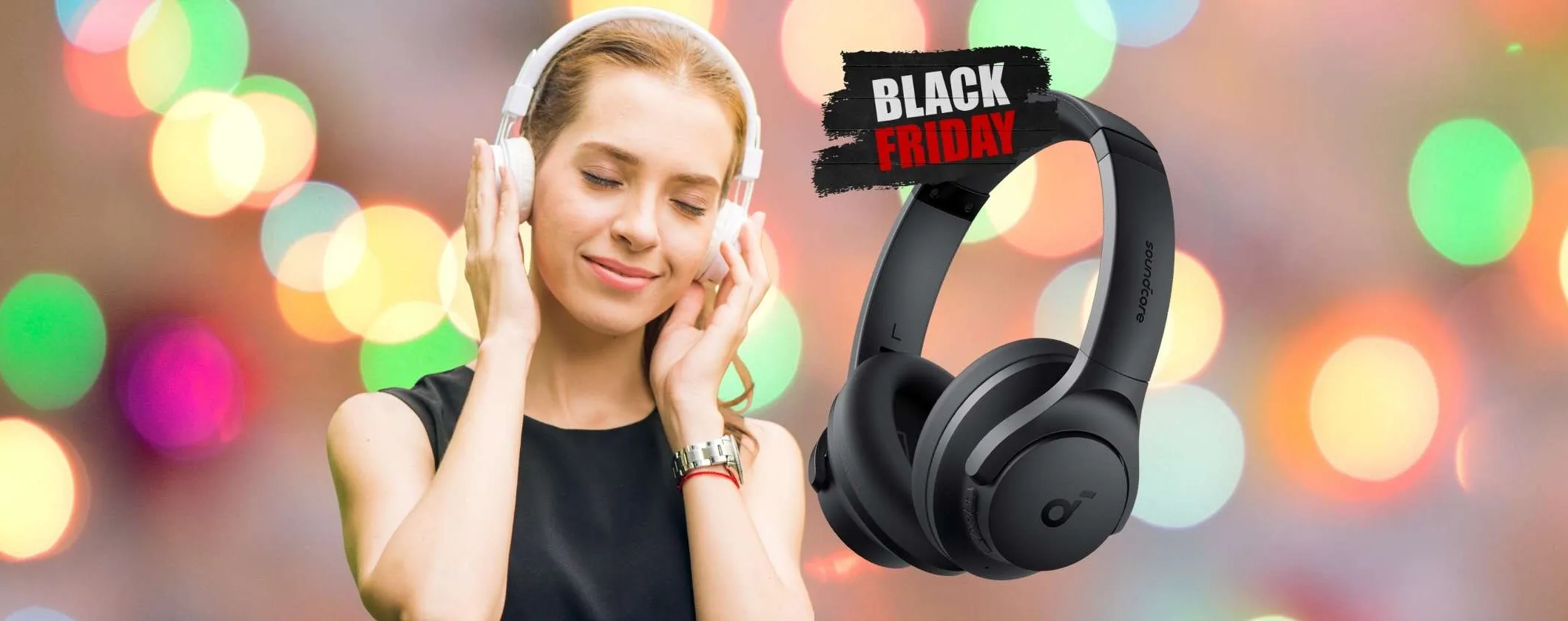 Soundcore Q20i: cuffie Bluetooth eccellenti a soli 29,90€ al Black Friday
