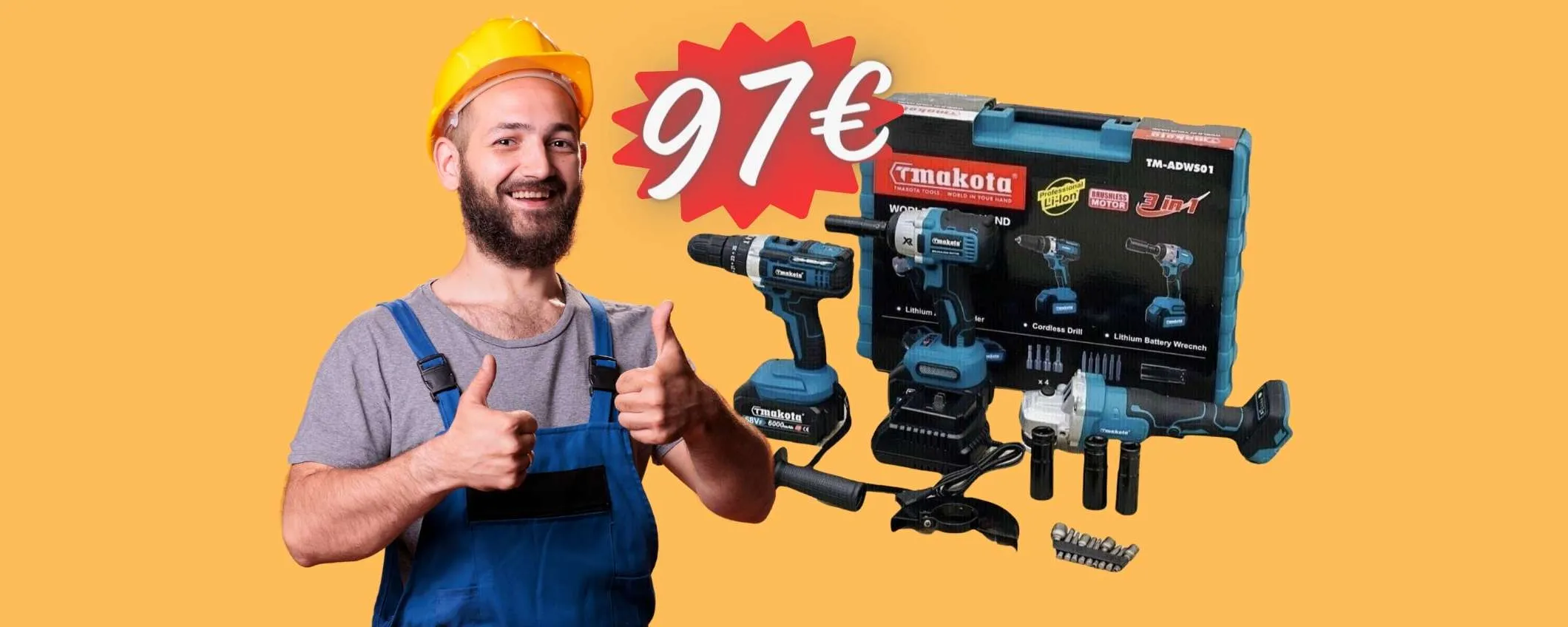 Trapano a percussione, avvitatore a impulso e smerigliatrice a SOLI 97€
