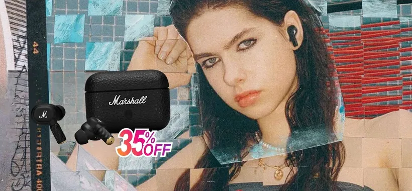 Marshall Motif II: bellissimi auricolari Bluetooth oggi al 35% in meno
