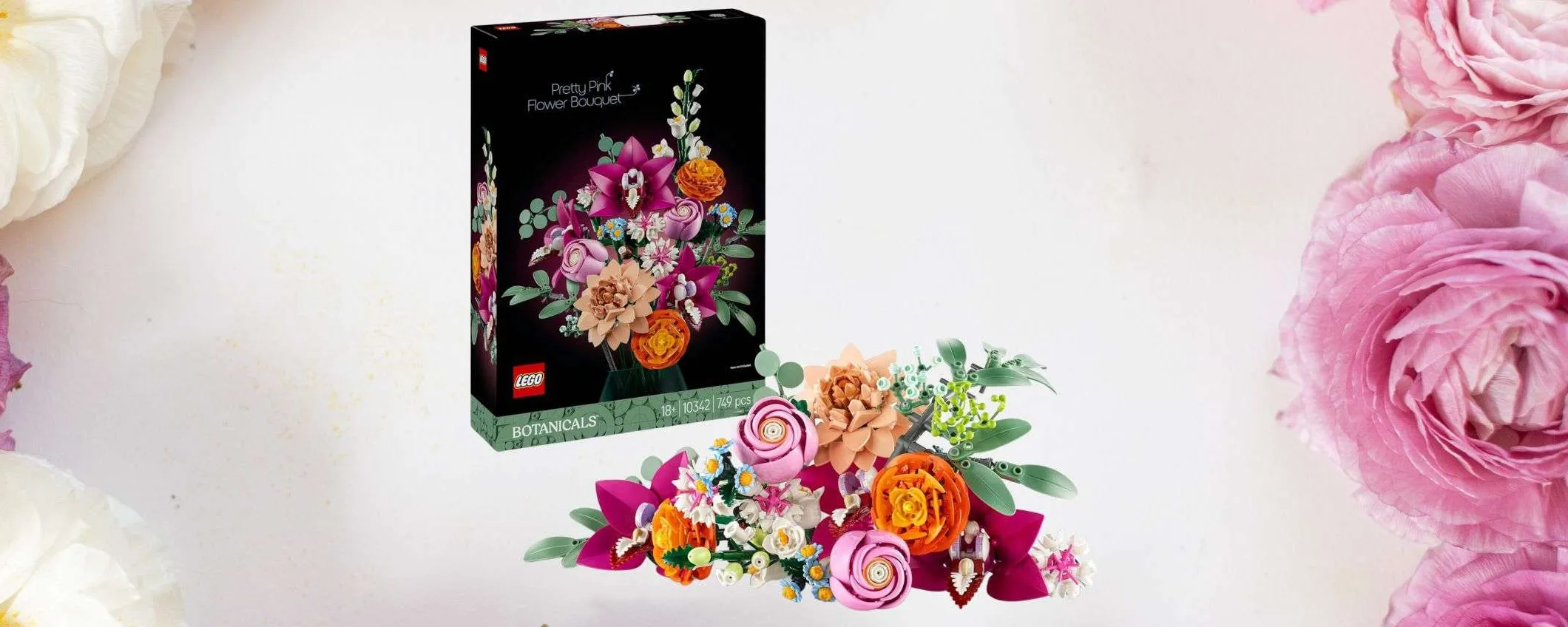 Il Bouquet LEGO di fiori rosa è in OFFERTA LAMPO su Amazon (-24%)