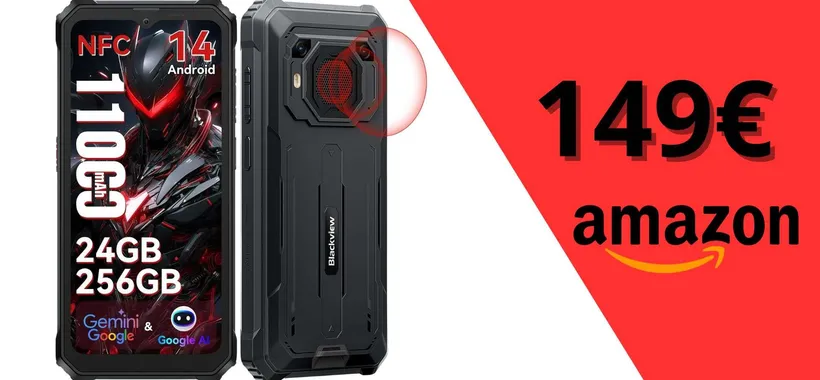 Rugged Smartphone a soli 149€ su Amazon: 24GB di RAM e BATTERIA MASTODONTICA