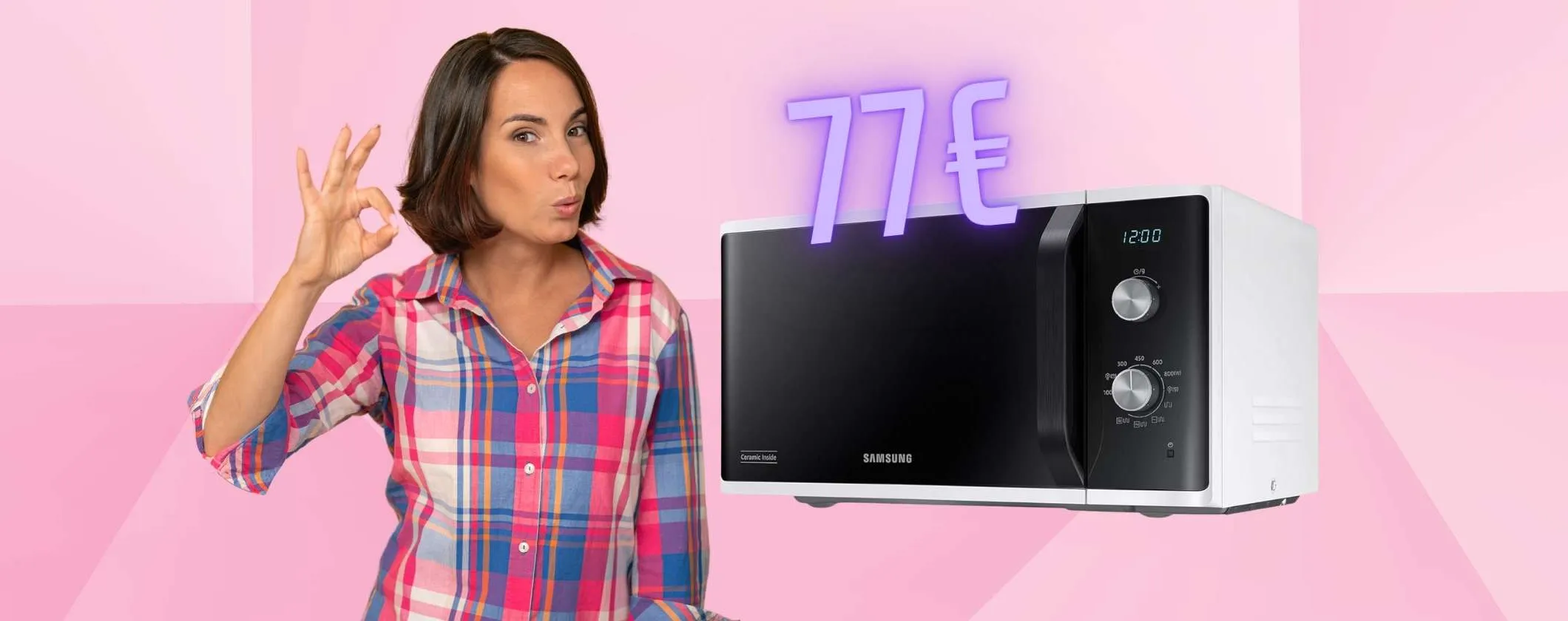 Samsung: forno a microonde con grill da 800W in offerta limitata a 77€