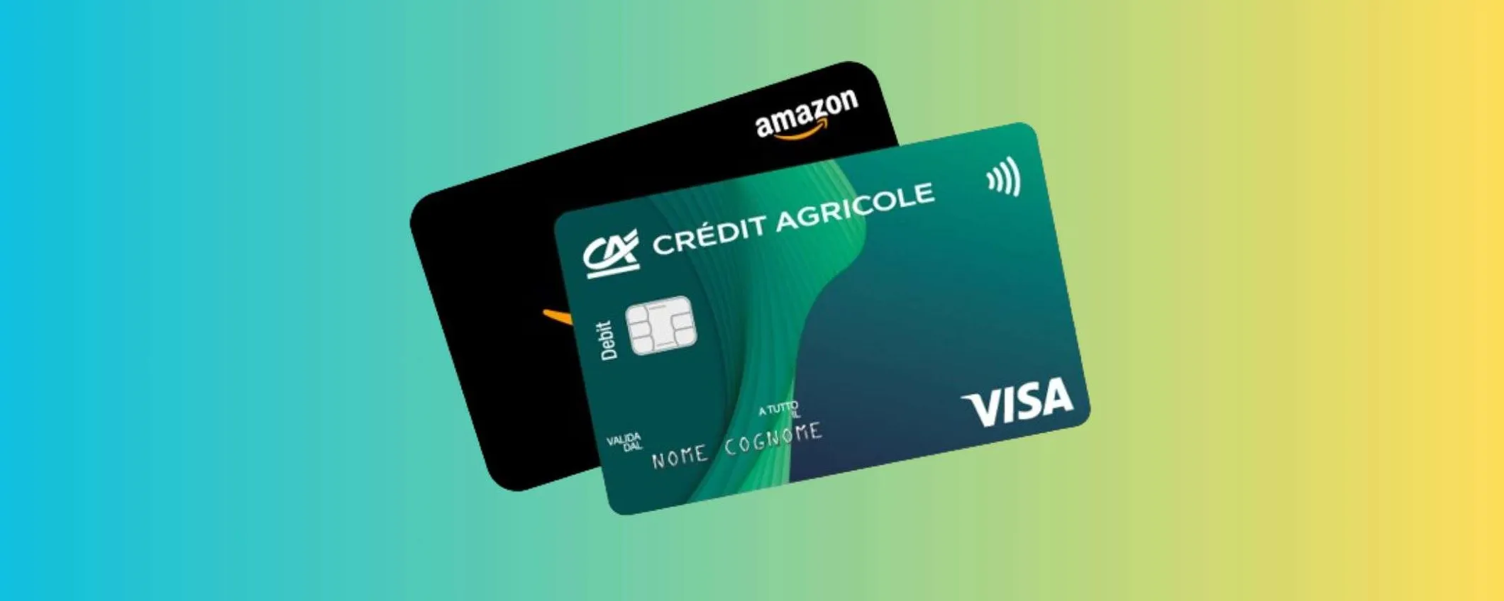 Crédit Agricole: conto a canone zero e fino a 450€ in Buoni Amazon