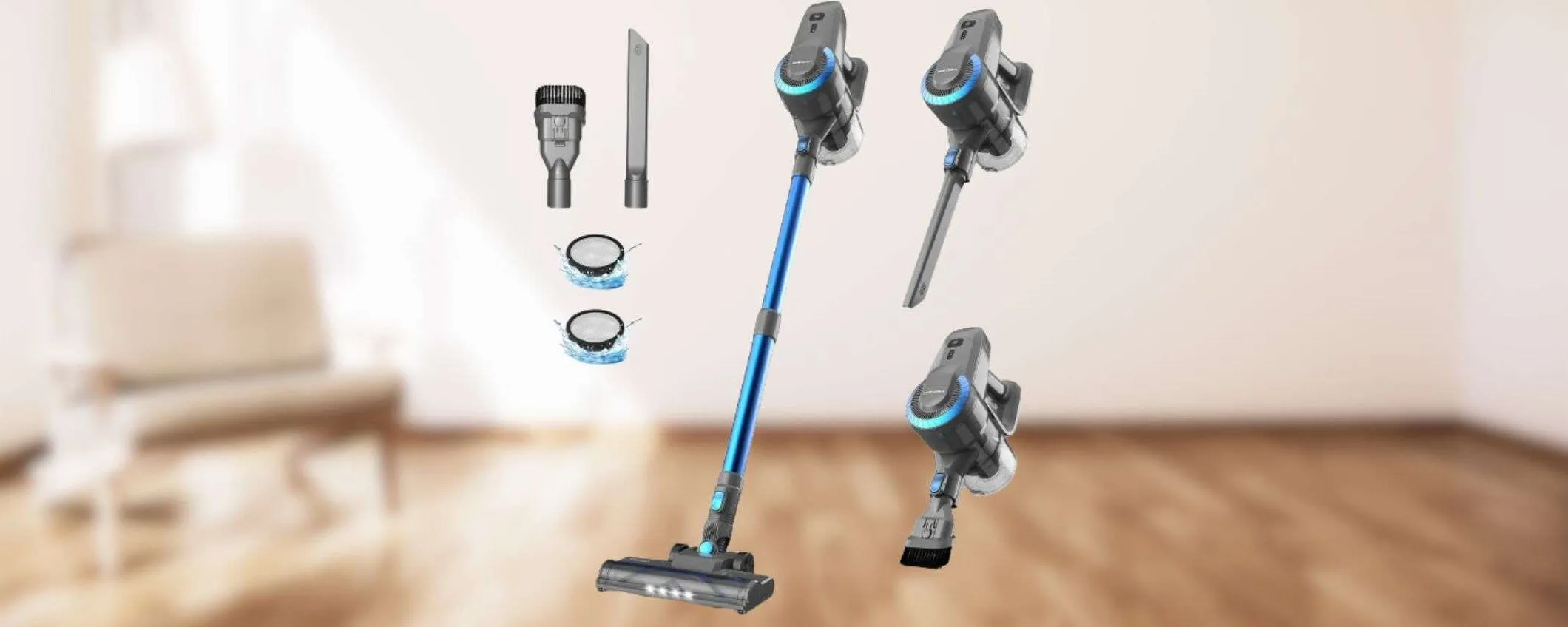 Una POTENZA di aspirapolvere senza fili in promo SHOCK su Amazon (79€)