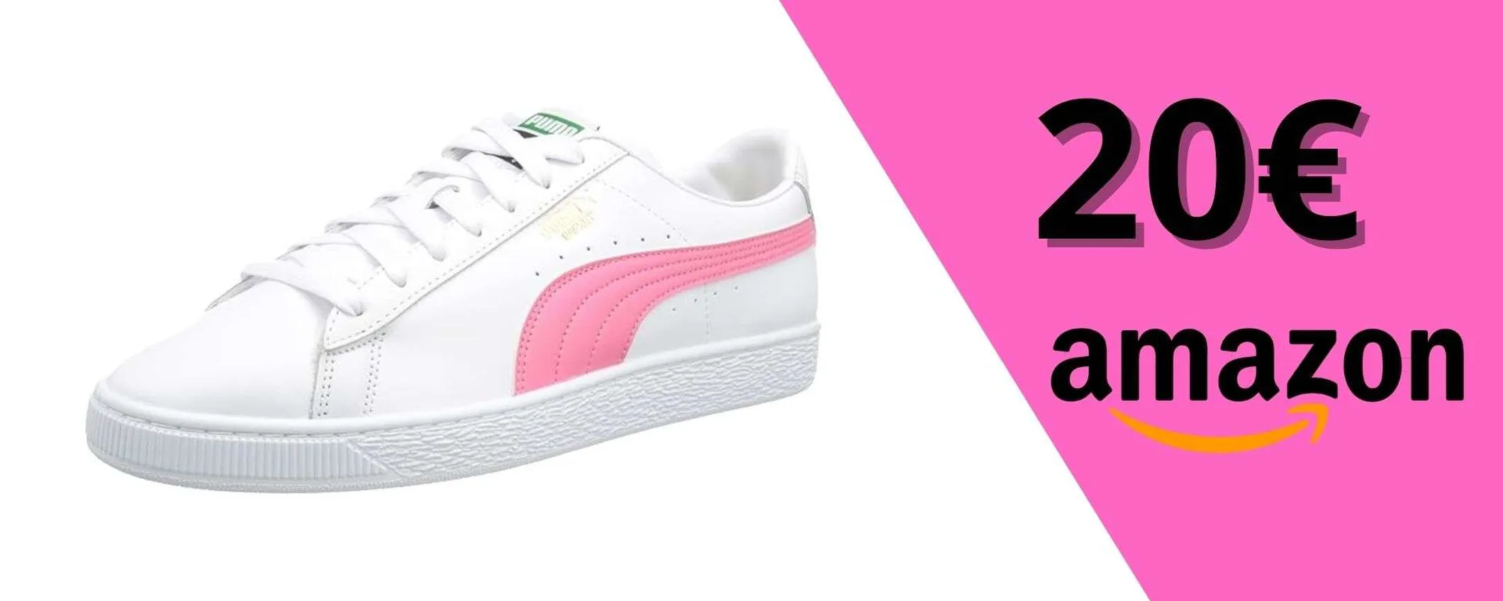 Puma Basket Classic XXI, svendita totale: ultime rimaste ad appena 20,30€ (-48%)