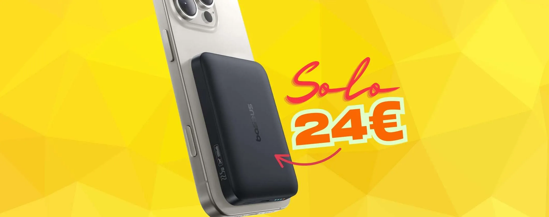 Power Bank MagSafe Baseus: niente fili e ricarica veloce (24€)