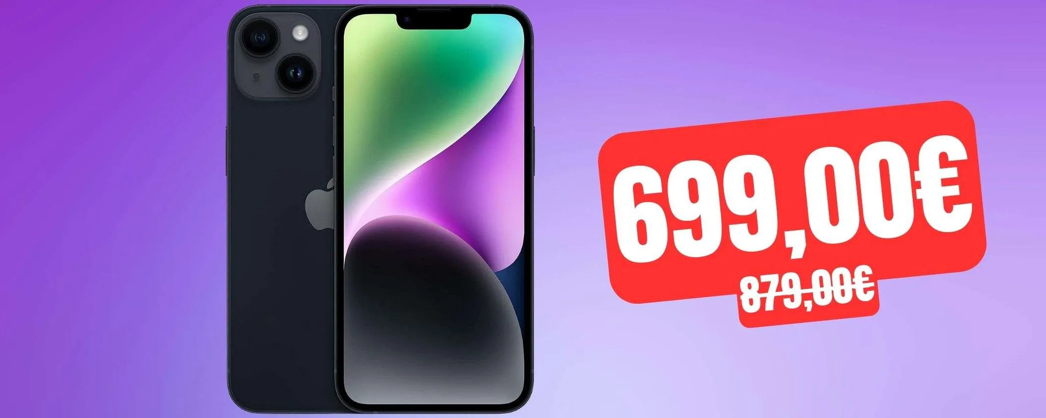 iPhone 14 128GB: la colorazione Mezzanotte in offerta al MINIMO STORICO