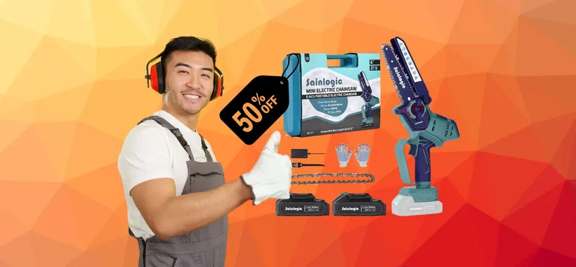 Mini motosega a batteria SPETTACOLARE al 50% su Amazon