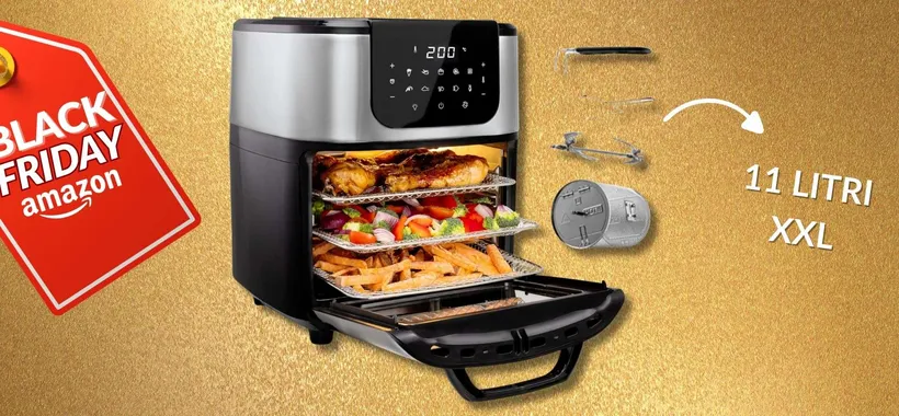 Friggitrice ad aria XXL che rimpiazza il forno: Princess 11L a -37%