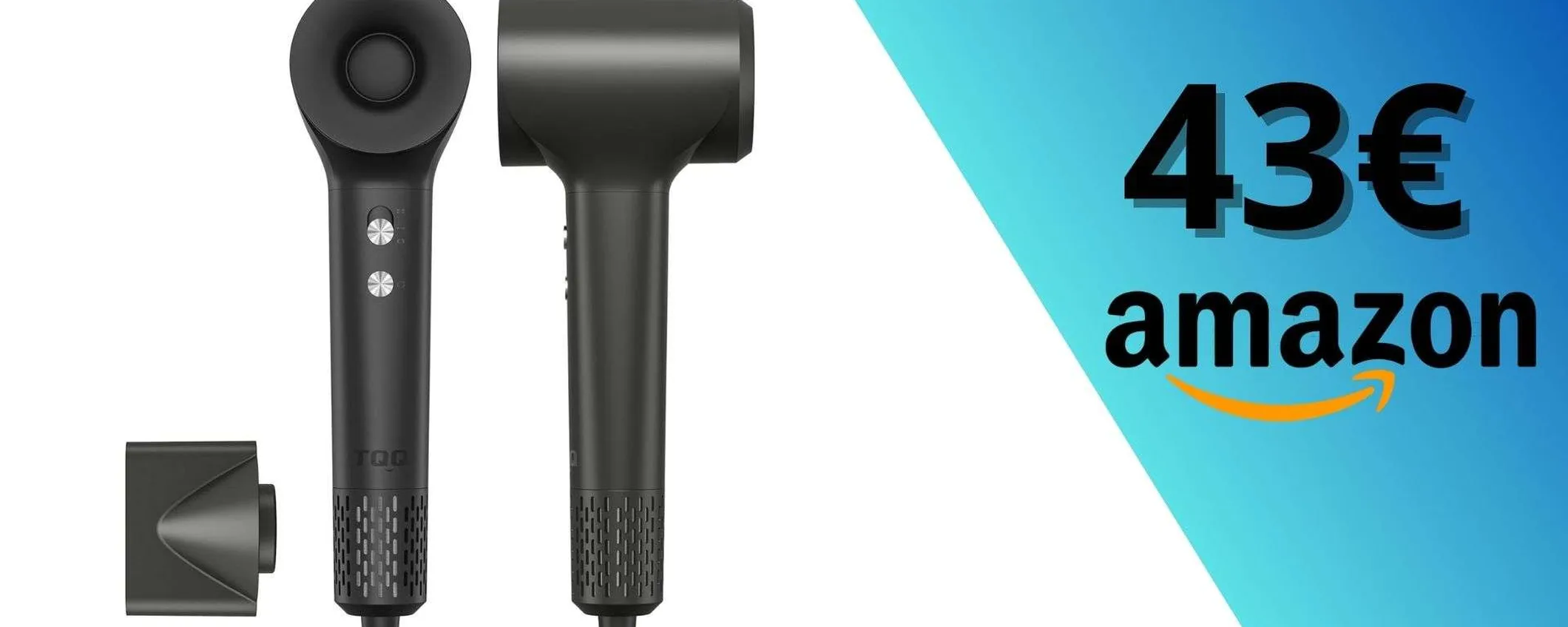 TQQ Asciugacapelli professionale in offerta: tecnologia agli ioni negativi per un'asciugatura rapida