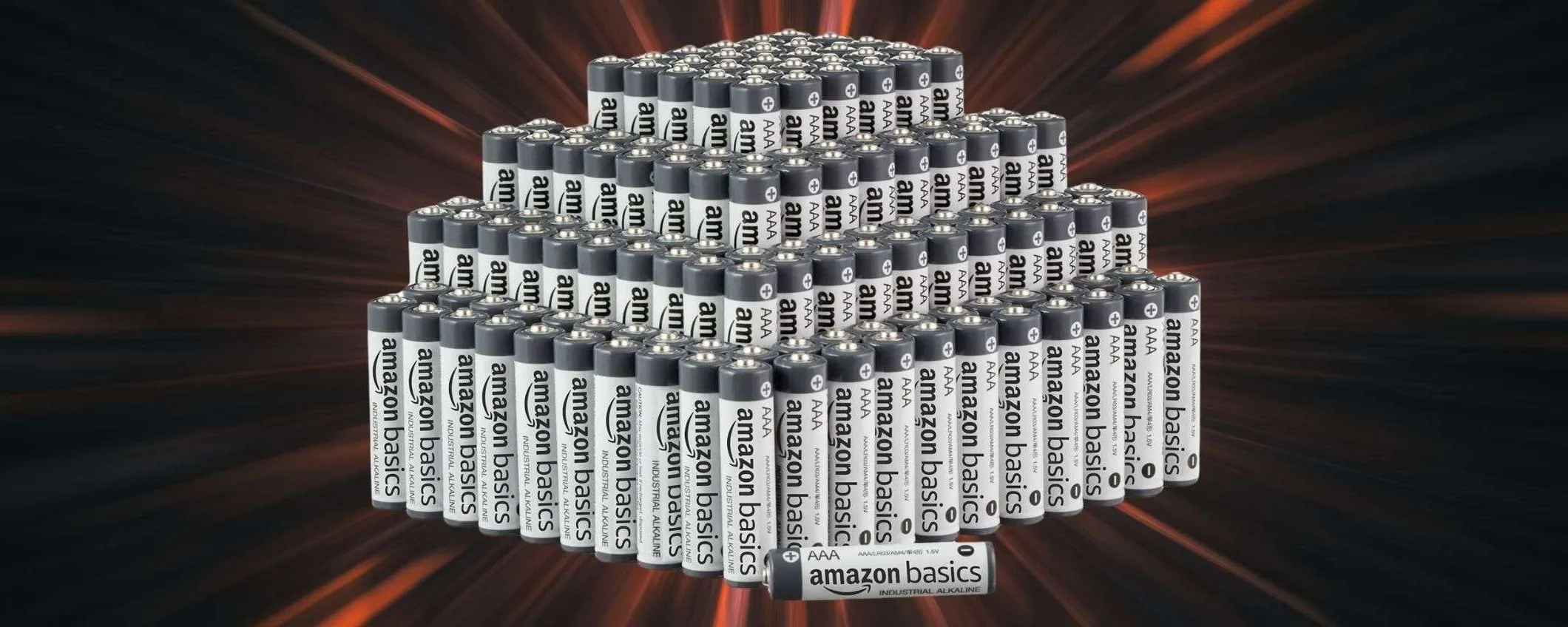 Amazon SVUOTA i magazzini: 200 batterie alcaline AAA a LUNGA DURATA a soli 26,99€ (-27%)