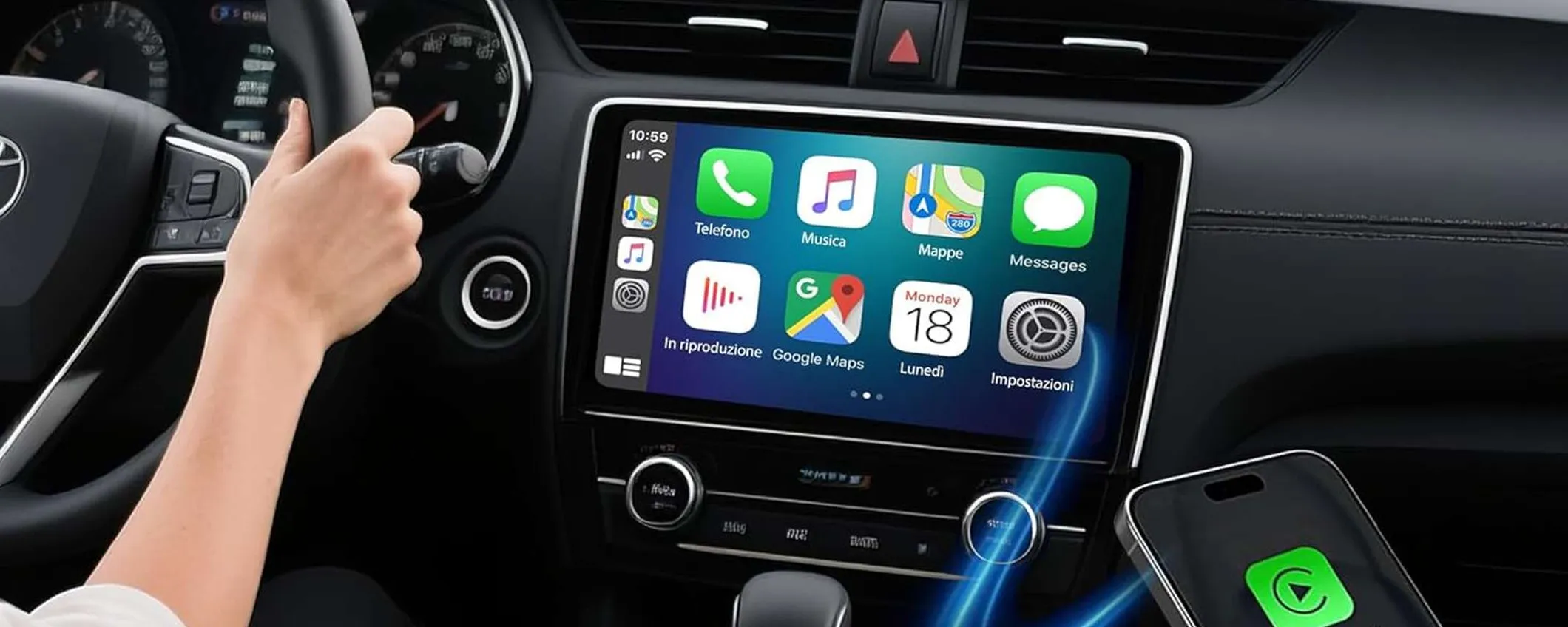CarPlay diventa wireless con questo mini adattatore in offerta lampo
