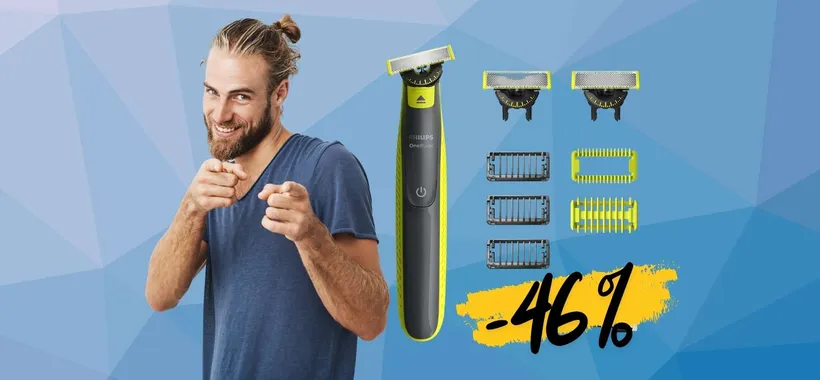 Philips OneBlade 360: il regolabarba che tutti vogliono in offerta al 46%