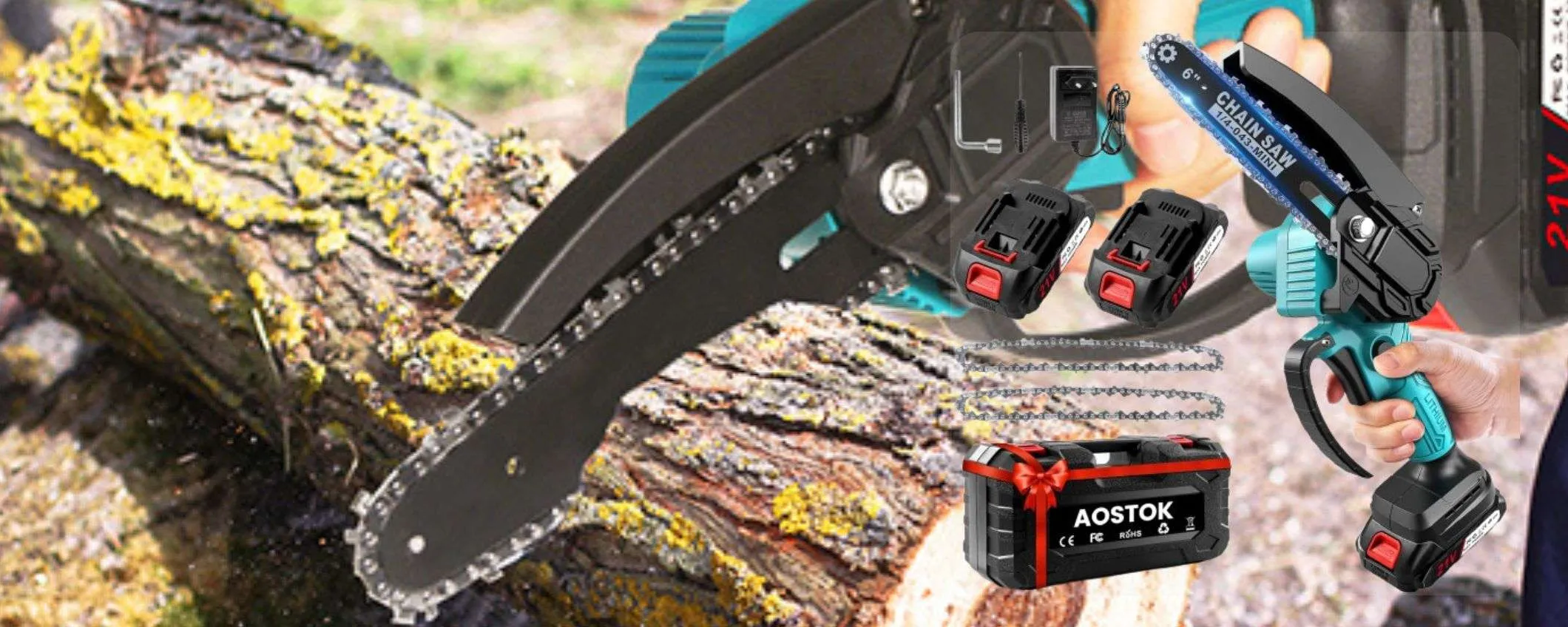 Motosega a 39€: 2 batterie, accessori e custodia inclusi (prezzo SHOCK)