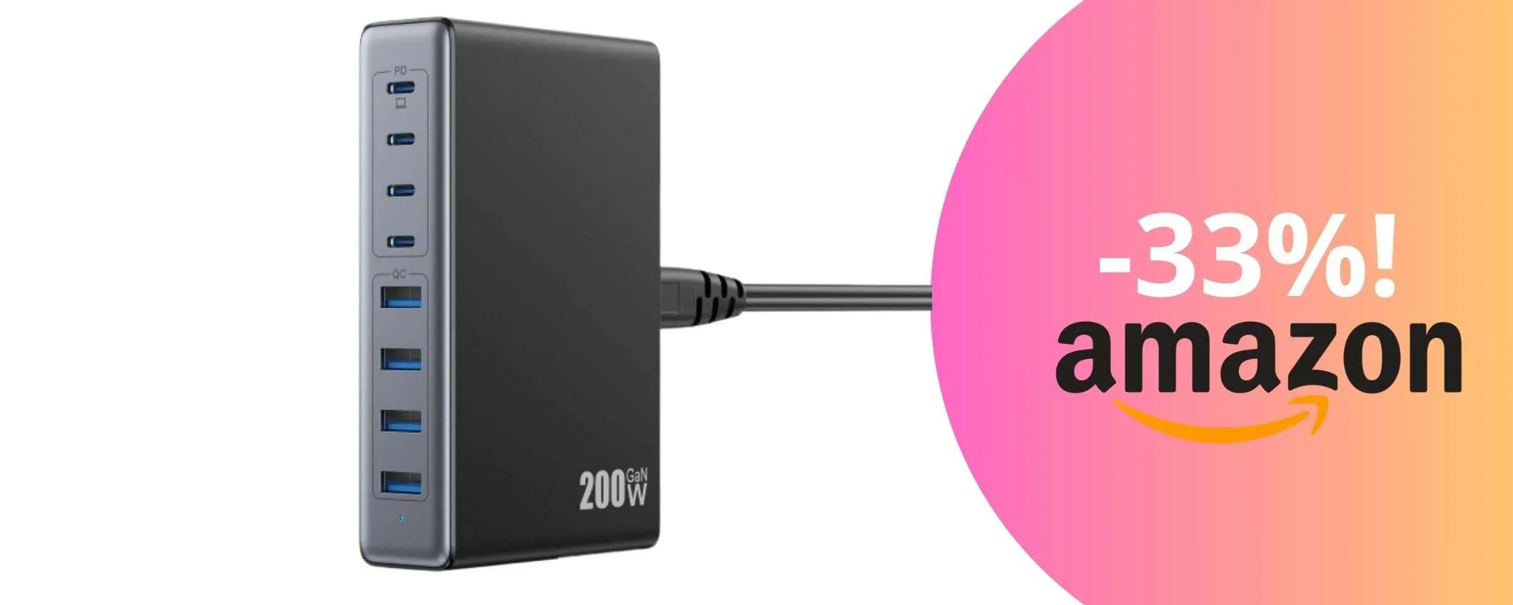 Caricatore USB-C da 200W: potenza, velocità e versatilità in un unico dispositivo