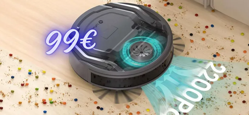 Robot aspirapolvere con 6 modalità di pulizia e autonomia da 2 ore a 99€