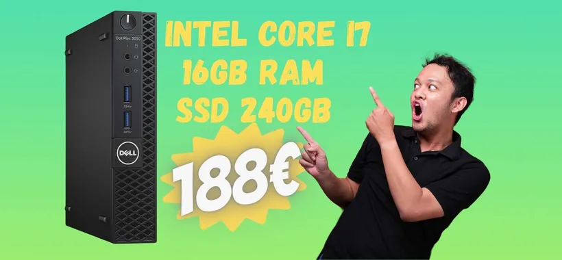 Mini PC Dell (ricondizionato) con Intel Core i7 e 16GB di RAM a 188€