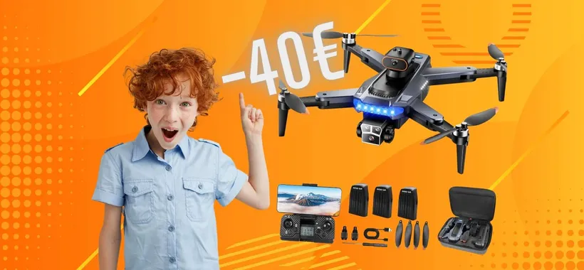 Drone con telecamera 4K, 3 batterie incluse, controller e valigetta (-40€)