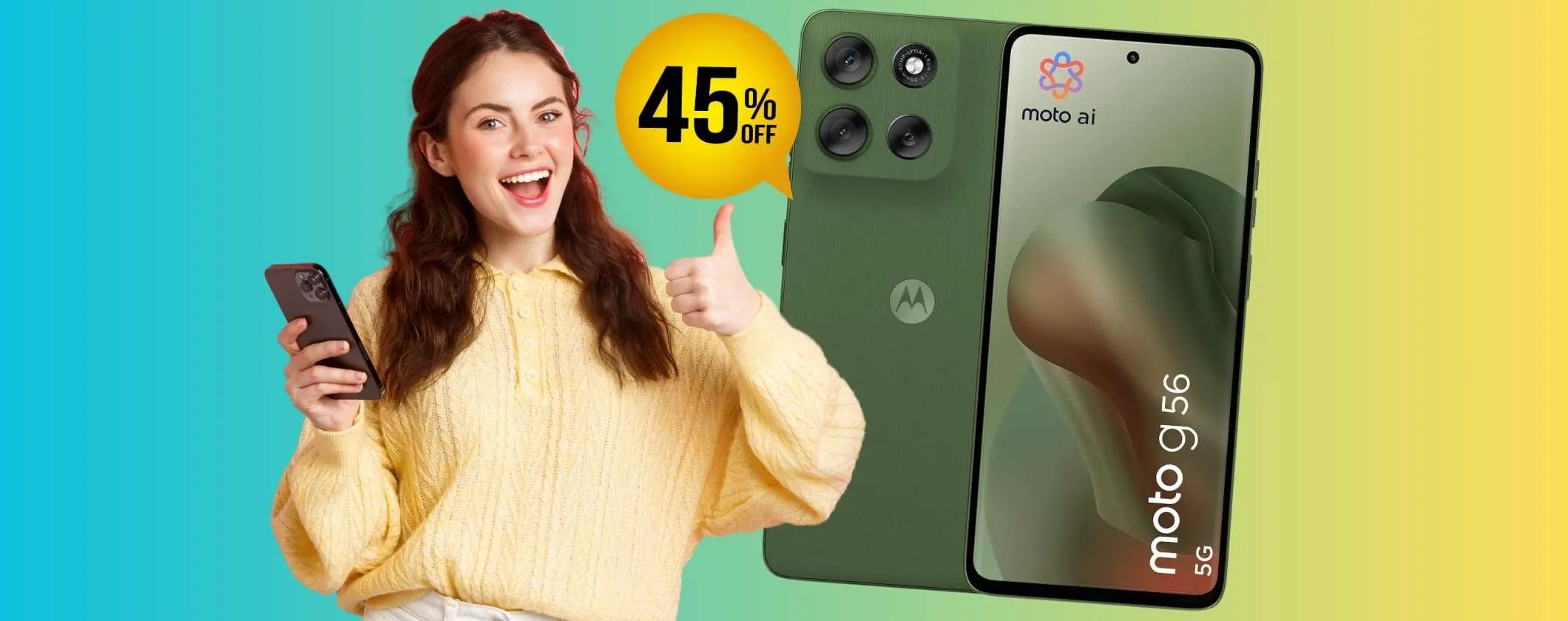 Prezzo minuscolo ma ancora un grande smartphone: Motorola moto g56 non delude