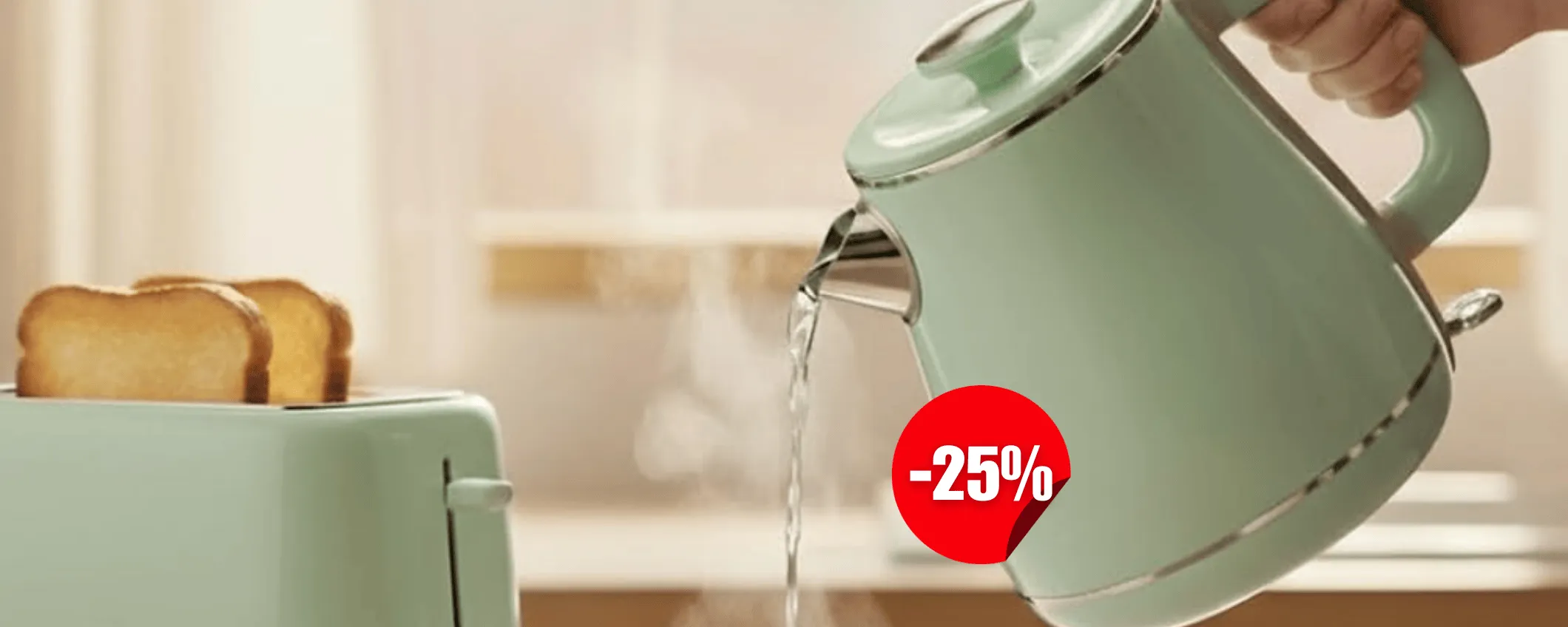 Super di classe questo Bollitore elettrico 1,8L: acqua pronta in secondi