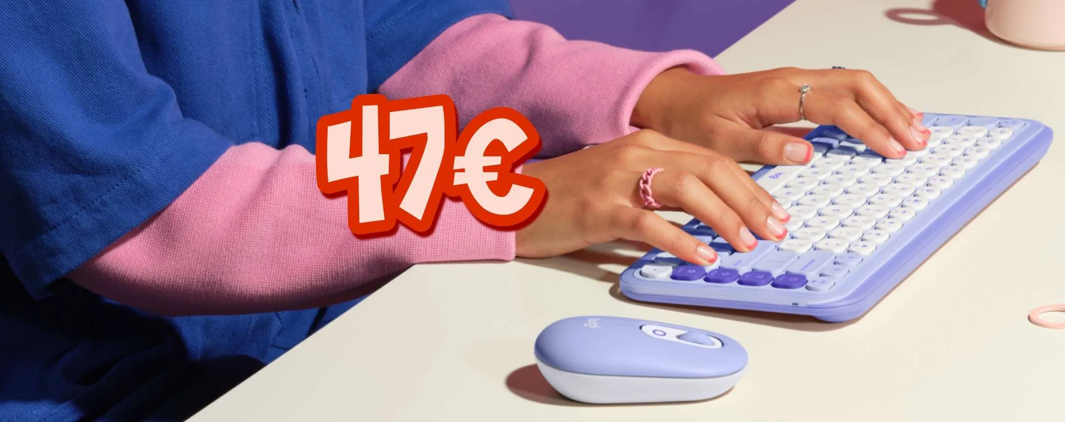 Mouse e Tastiera Logitech POP ICON COMBO a soli 47€ anziché 85€