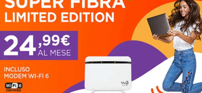 WINDTRE Super Fibra Limited Edition da 24,99€