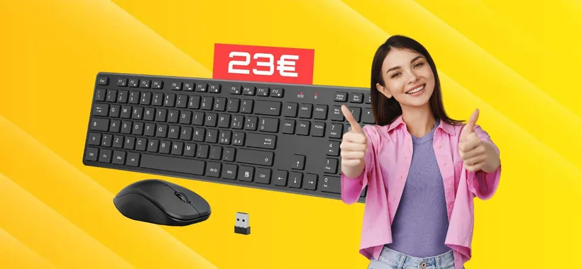 Tastiera e mouse wireless: la COPPIA delle meraviglie è tua con soli 23€