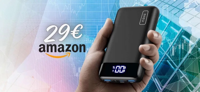 Power Bank POTENTISSIMO e veloce con capacità da 20000mAh tuo a 29€