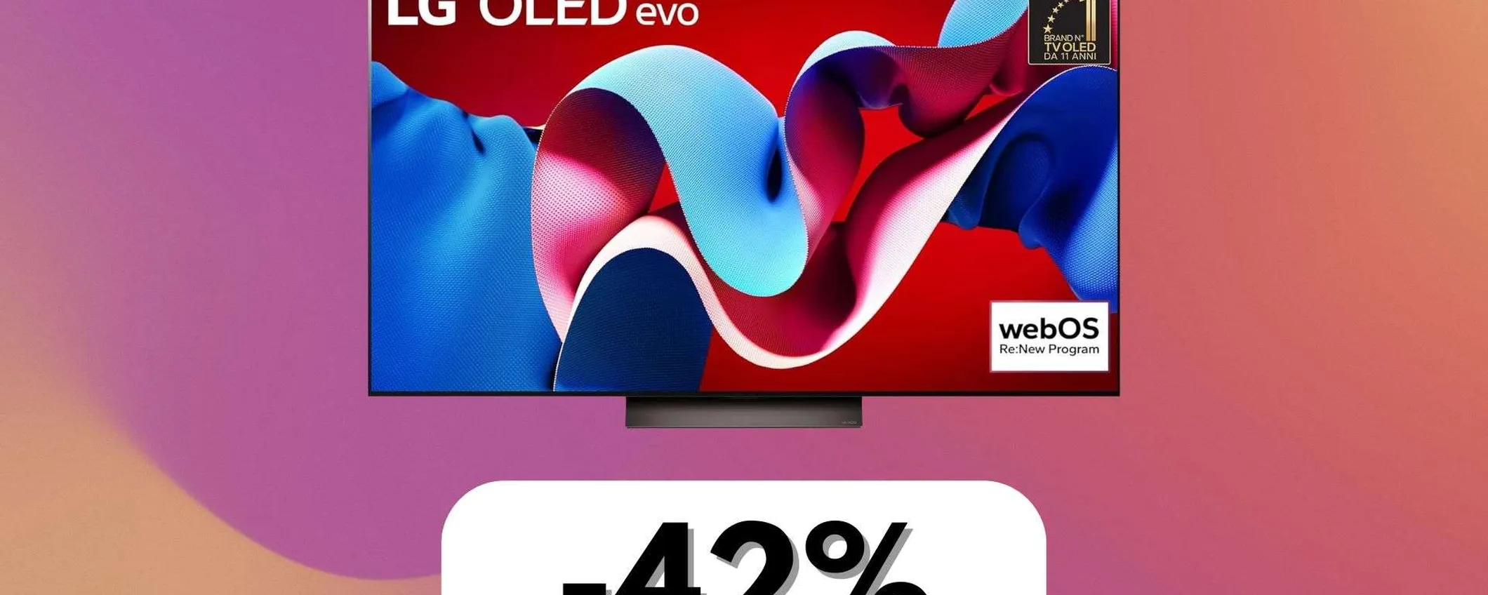 LG OLED C4 (2024) in offerta con il 42% di sconto: ne rimangono pochissime