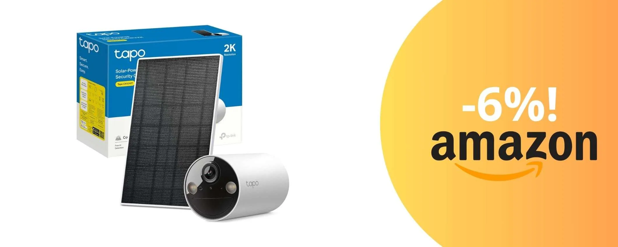 La telecamera di sicurezza WiFi con energia solare e visione notturna: tua a 46,99 euro