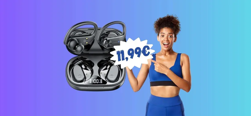 Auricolari Bluetooth per gli sportivi a PREZZO SHOCK (11,99€)