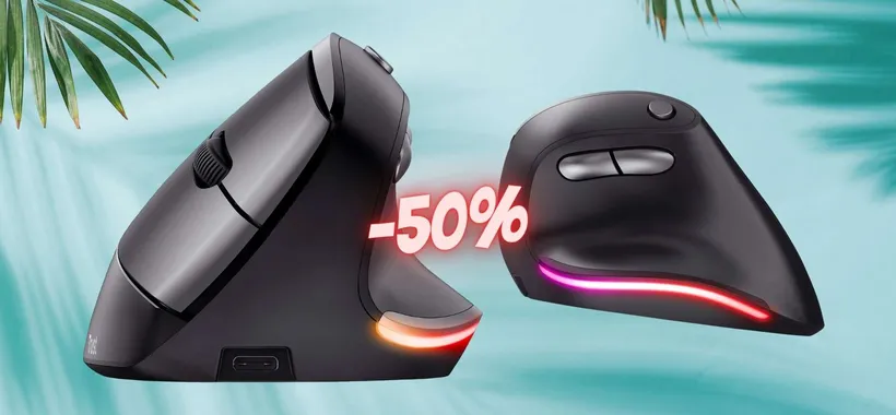 CROLLA il prezzo di Trust Bayo: mouse wireless verticale con 4600DPI
