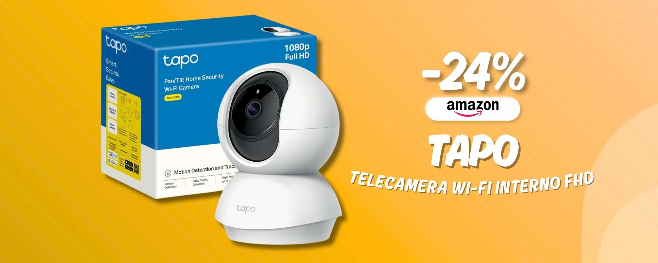 La sicurezza in casa costa meno di 20€ con la Tapo C200C su Amazon