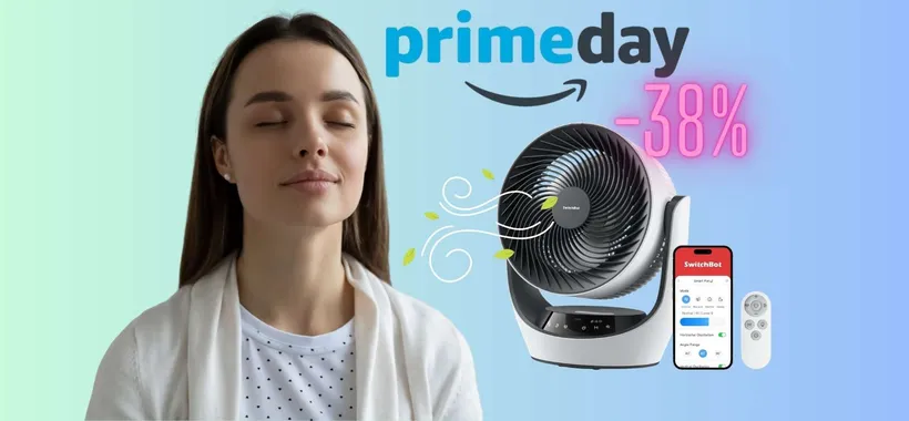 SwitchBot: mini ventilatore a batteria ricaricabile silenzioso e potente (-38%)
