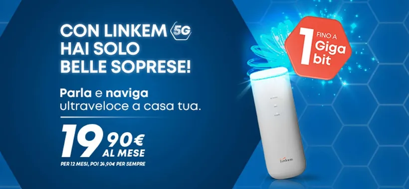 Linkem 5G Promo Easy: 19,90€ anche ad Agosto