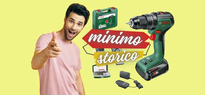 Bosch: trapano avvitatore a percussione al MINIMO STORICO (-21%)