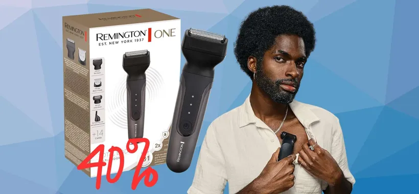 Rasoio elettrico Remington 18 in 1: taglia, rade, rifinisce (-40%)