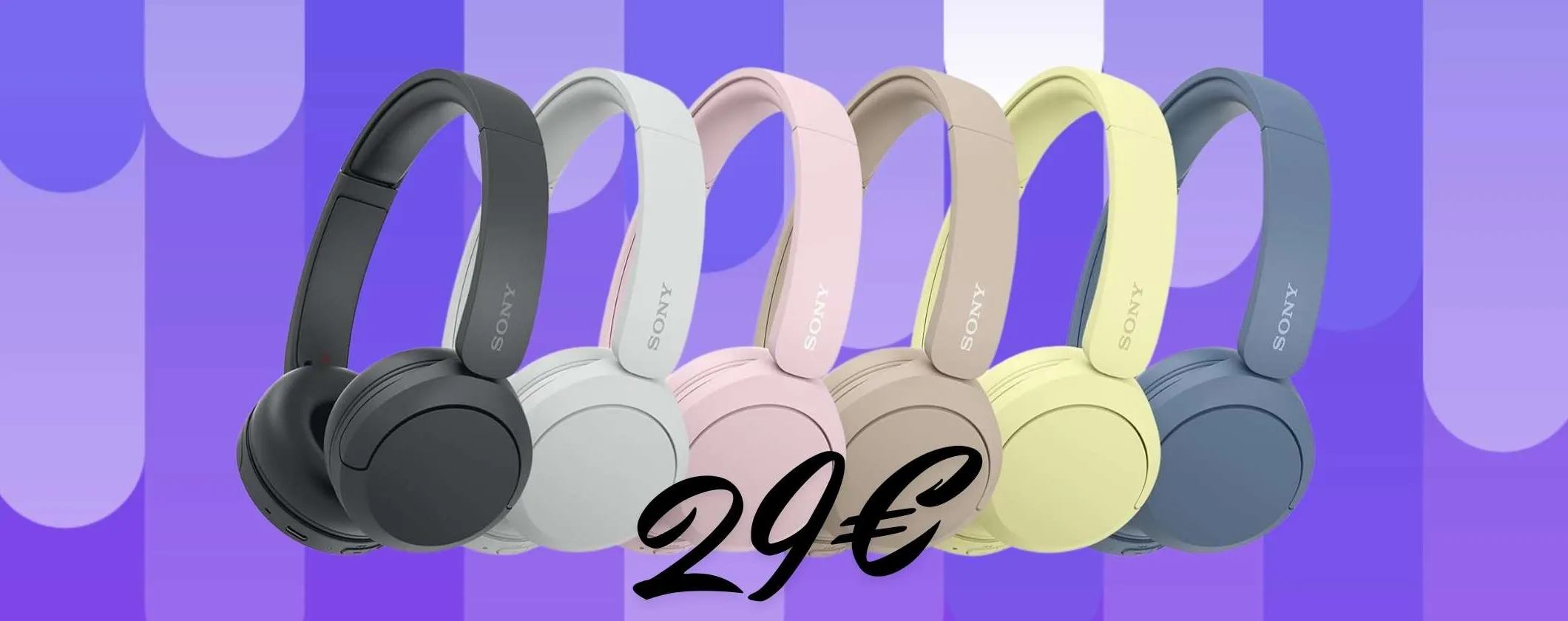 Goditi un audio spaziale con le cuffie Bluetooth Sony WH-CH520 (29€)