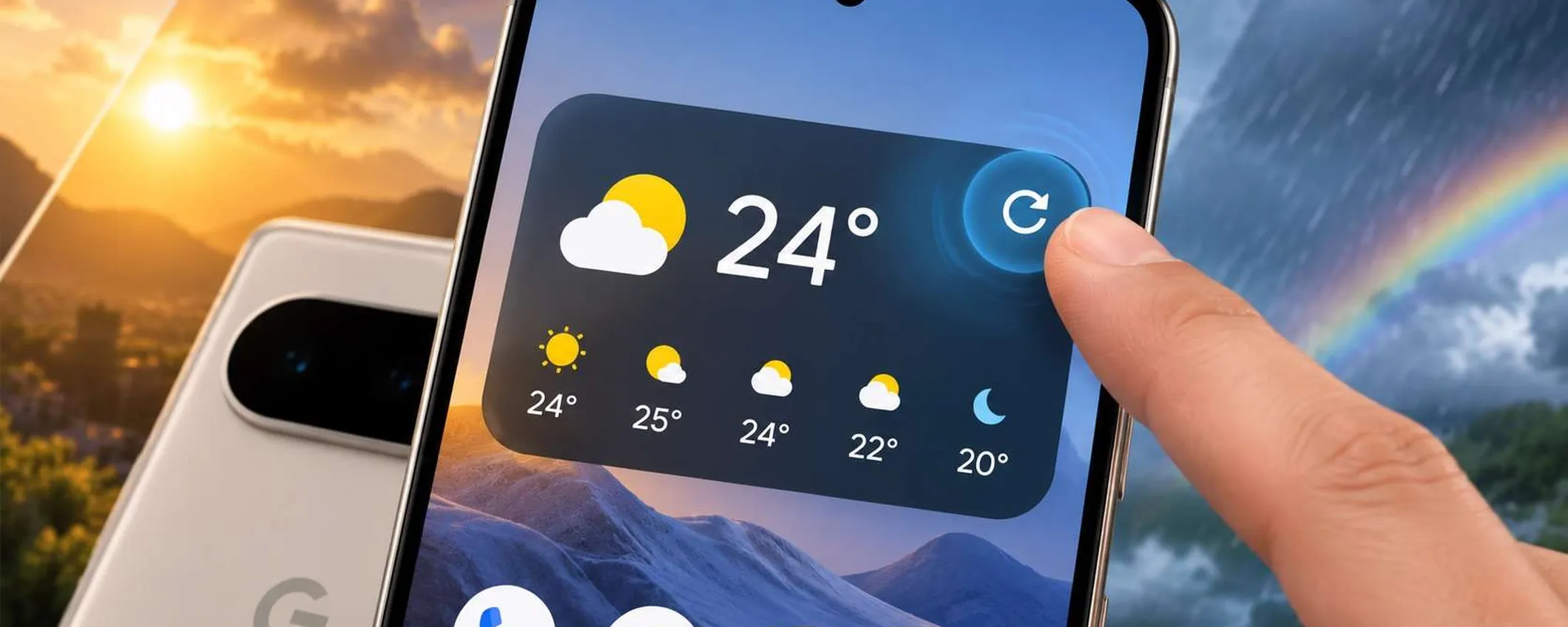 Google migliora Meteo Pixel con un nuovo pulsante