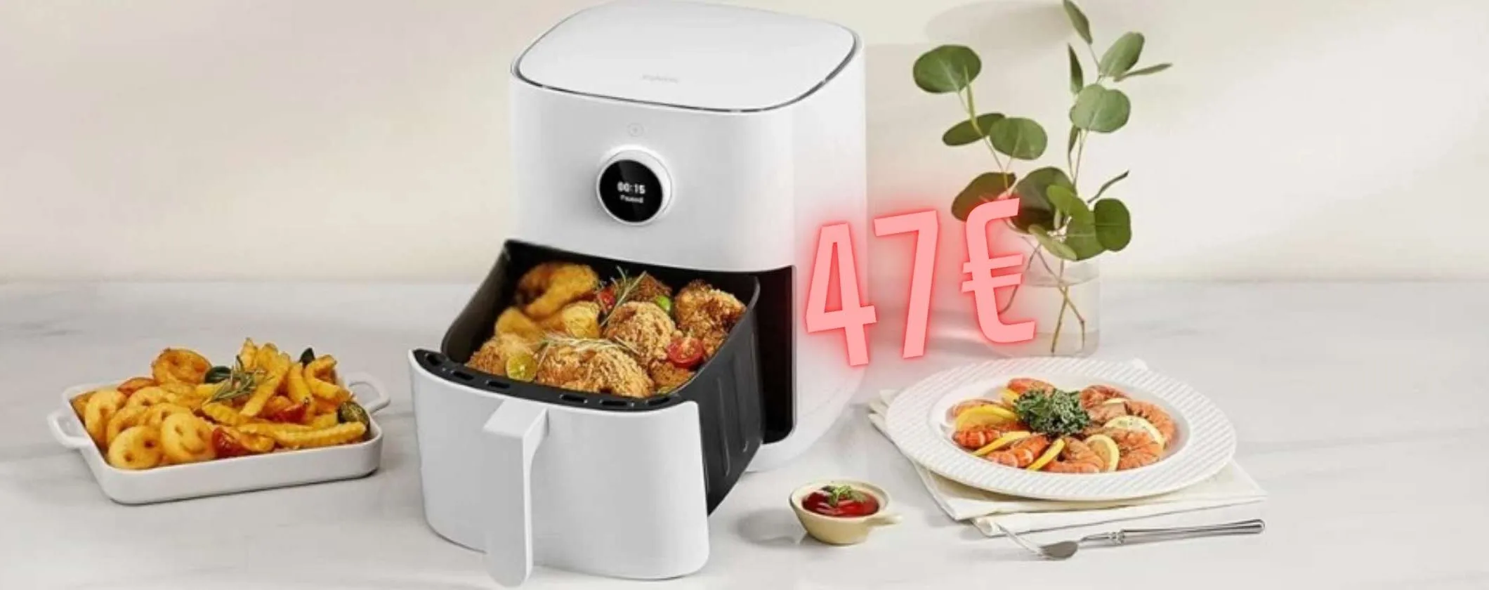 Solo 47€ su eBay per la mitica friggitrice ad aria Xiaomi Smart da 4,5L