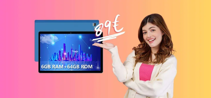 Tablet da 10 pollici con processore Octa-core e Dual Sim a 89€