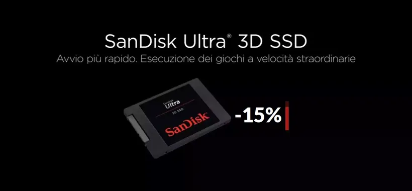 SSD 2TB SanDisk, velocissimo e resistente: prezzo IMBATTIBILE