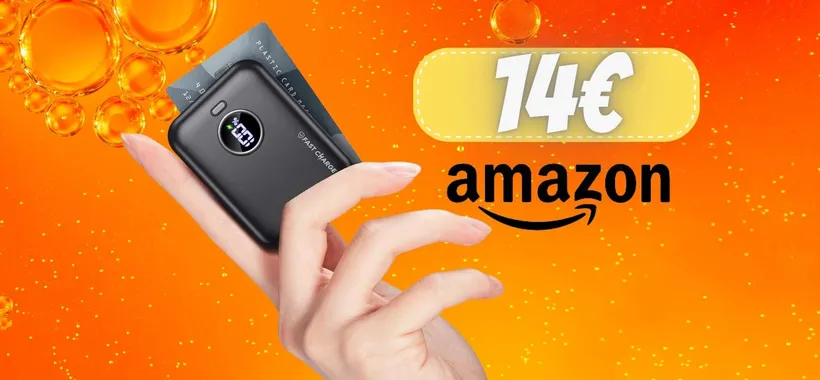 Power Bank POTENTISSIMO che sta nel palmo della mano a 14€