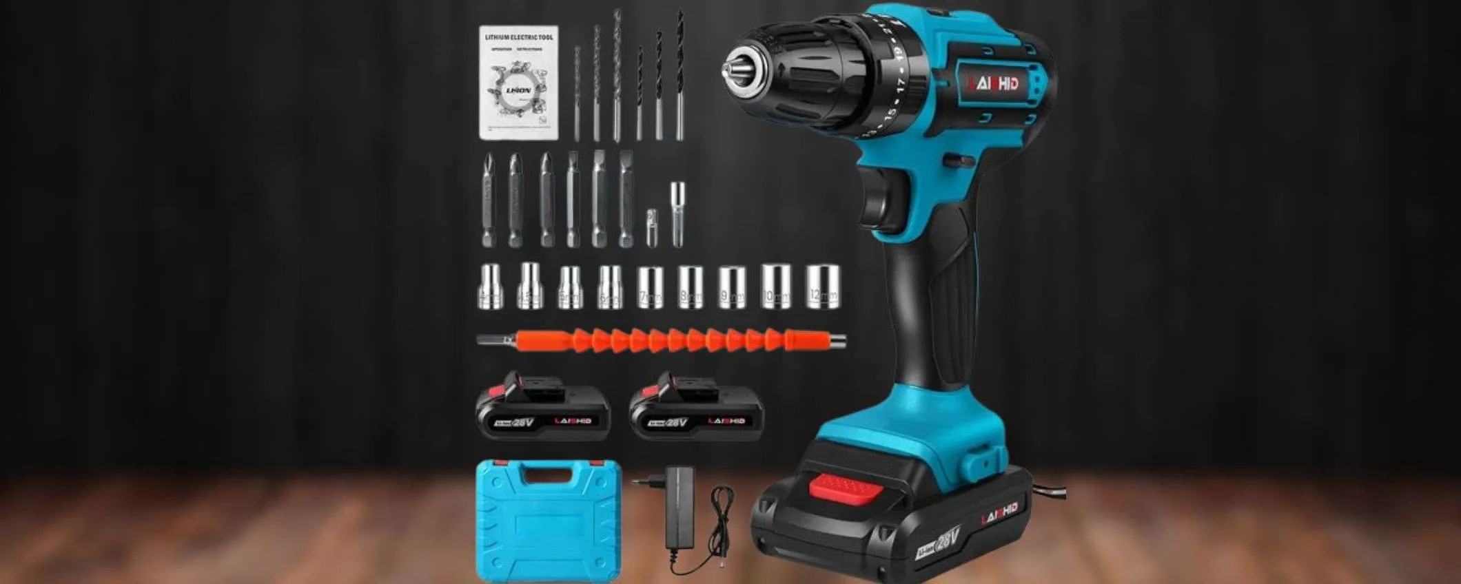 Amazon NON dà tregua a Parkside: trapano, 2 batterie, 24 accessori a 39€