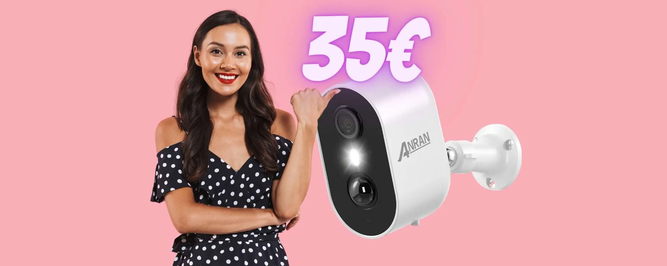 Telecamera WiFi 2K da esterno e visione notturna a 35€, una BOMBA