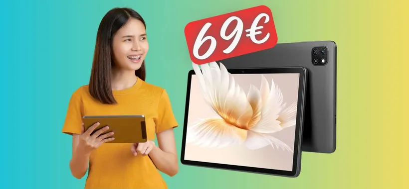 Tablet Android da 10 pollici in OFFERTA SUPER su Amazon ora tuo a 69€