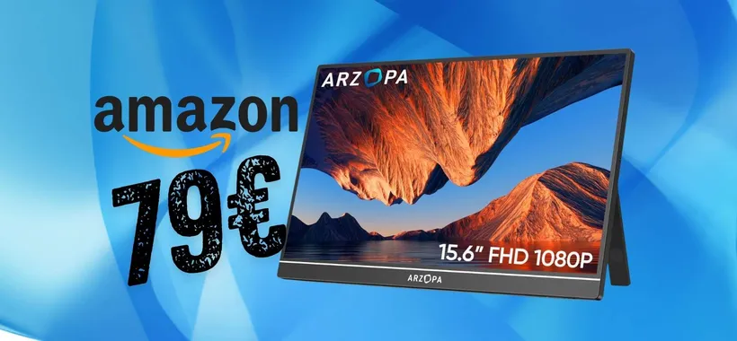 Lavora e gioca dove vuoi con il monitor portatile ARZOPA da 15,6" a soli 79€