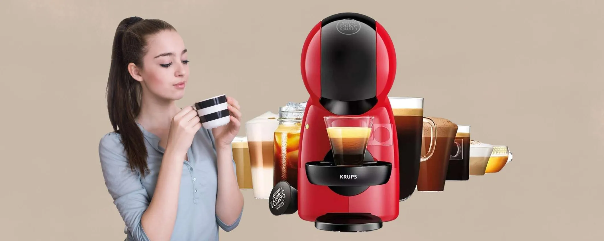 Krups Piccolo Xs: macchina per espresso in capsule Nescafe a poco
