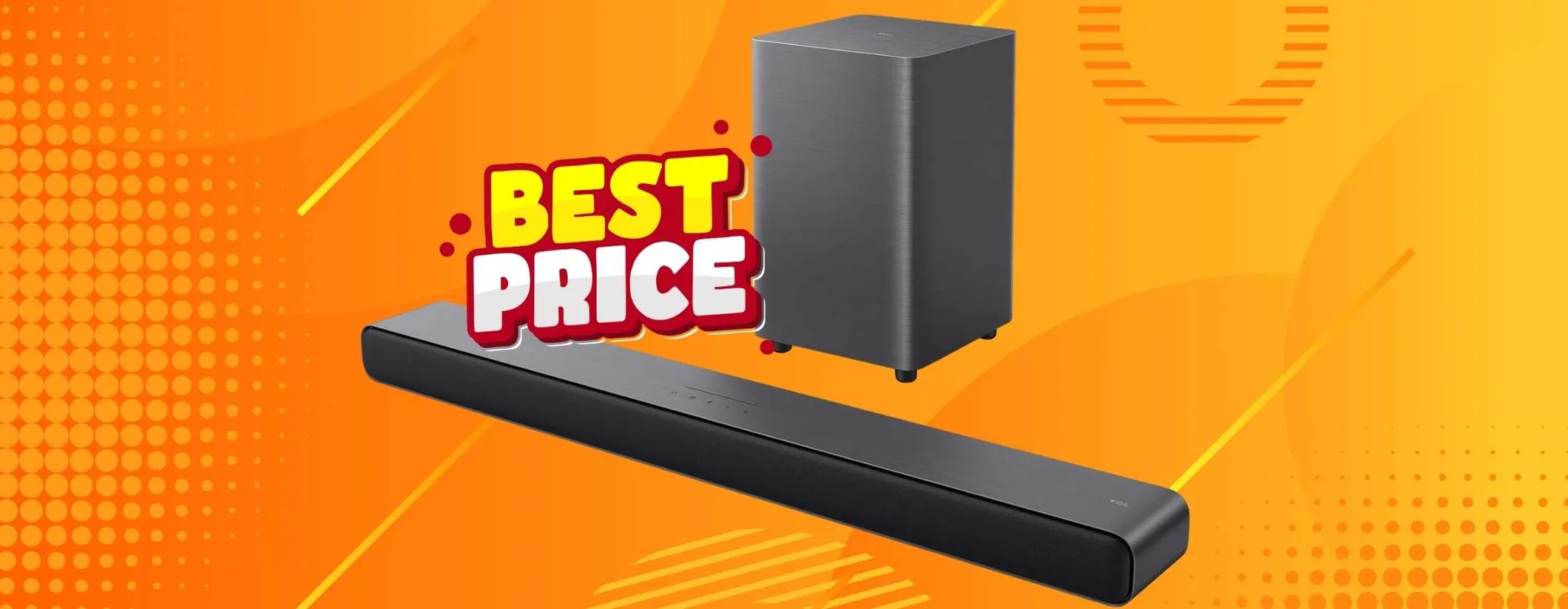 Soundbar con subwoofer TCL: pura potenza per audio da cinema a un prezzo shock